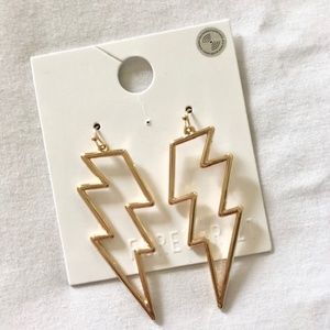 FOREVER 21 | Gold Lightning Bolt Earrings (NWT)
